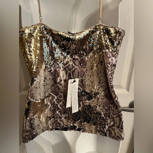 Maven West Python Sequin‎ Tank Top size XS NWT - Picture 7 of 10